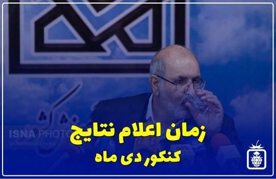 زمان اعلام نتایج کنکور دی ماه