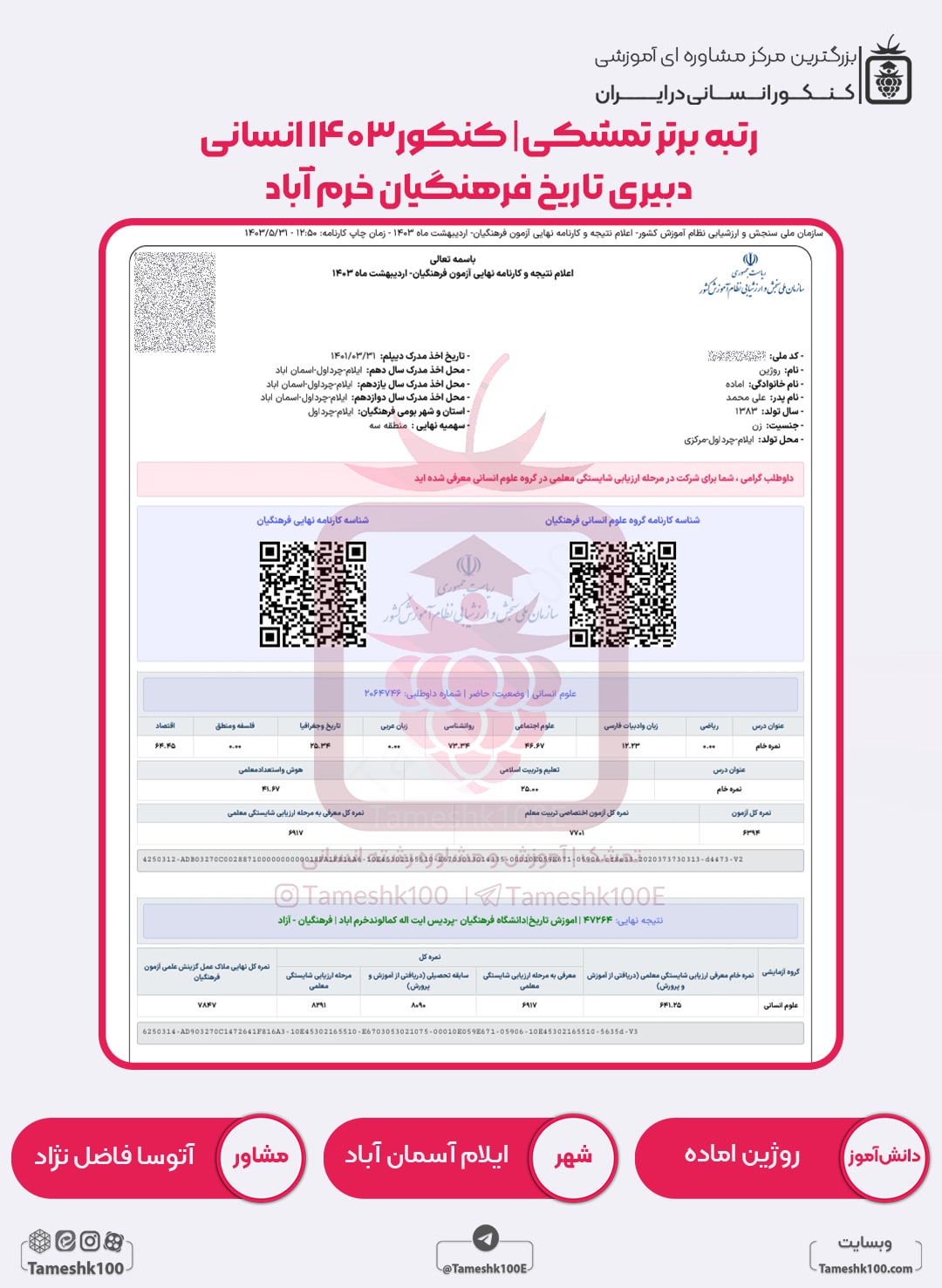 روژین آماده min - روژین آماده <br> دبیری تاریخ فرهنگیان خرم آباد