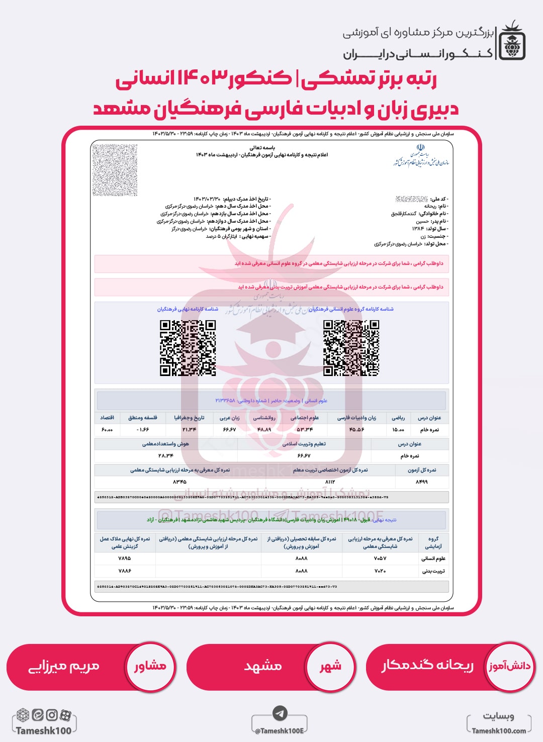 ریحانه گندمکار min - ریحانه گندمکار <br> دبیری زبان و ادبیات فارسی فرهنگیان مشهد
