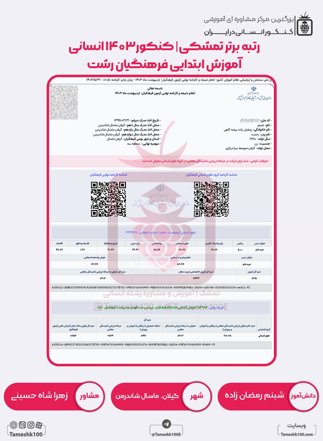 شبنم رمضان زاده min - شبنم رمضان زاده <br> آموزش ابتدایی فرهنگیان رشت