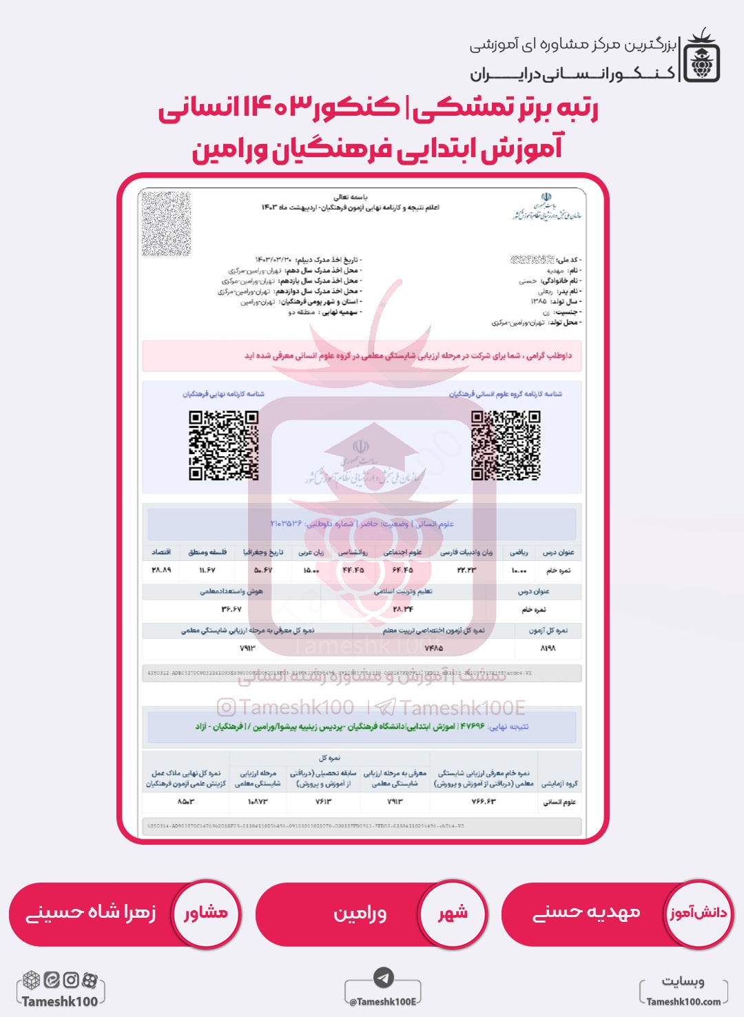 مهدیه حسنی min - مهدیه حسنی <br> آموزش ابتدایی فرهنگیان ورامین