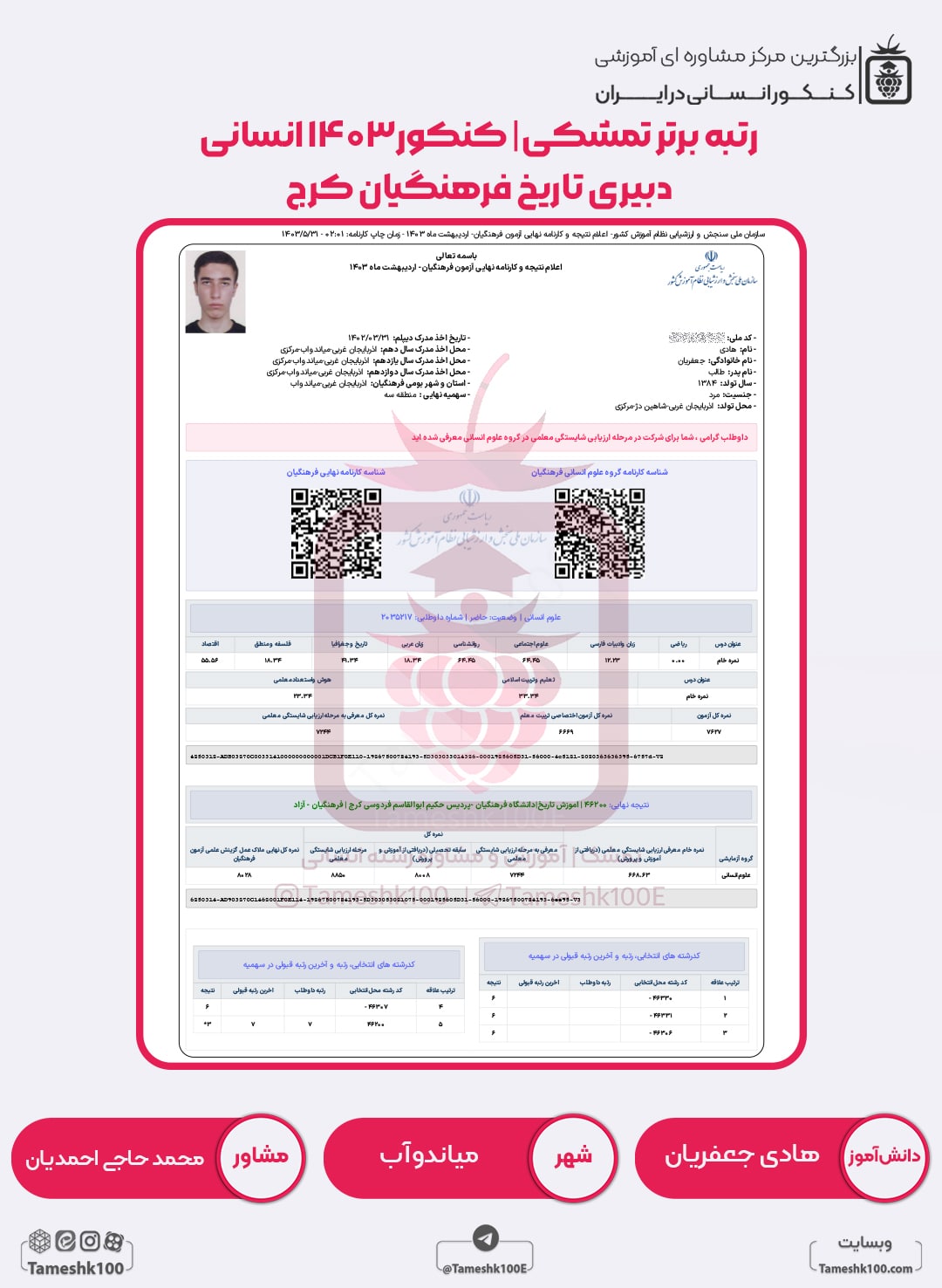 هادی جعفریان min - هادی جعفریان <br> دبیری تاریخ فرهنگیان کرج