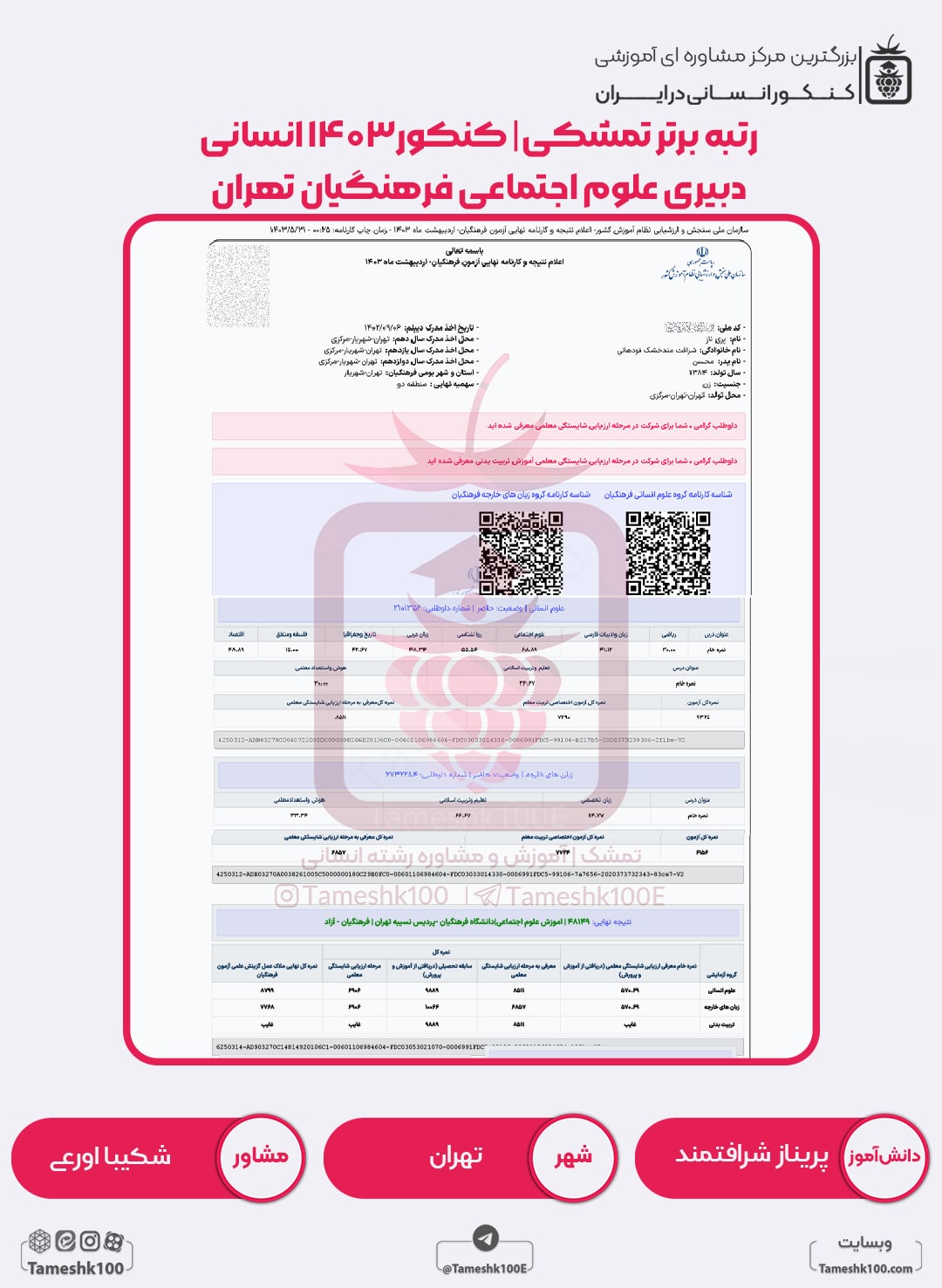 پریناز شرافتمند - پریناز شرافتمند <br> دبیری علوم اجتماعی فرهنگیان تهران