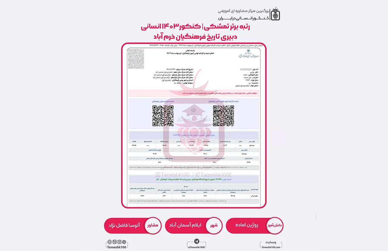 آماده - روژین آماده <br> دبیری تاریخ فرهنگیان خرم آباد