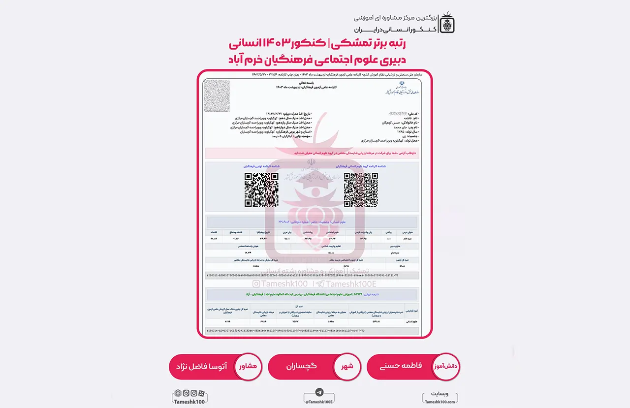 حسنی - فاطمه حسنی <br> دبیری علوم اجتماعی فرهنگیان خرم آباد