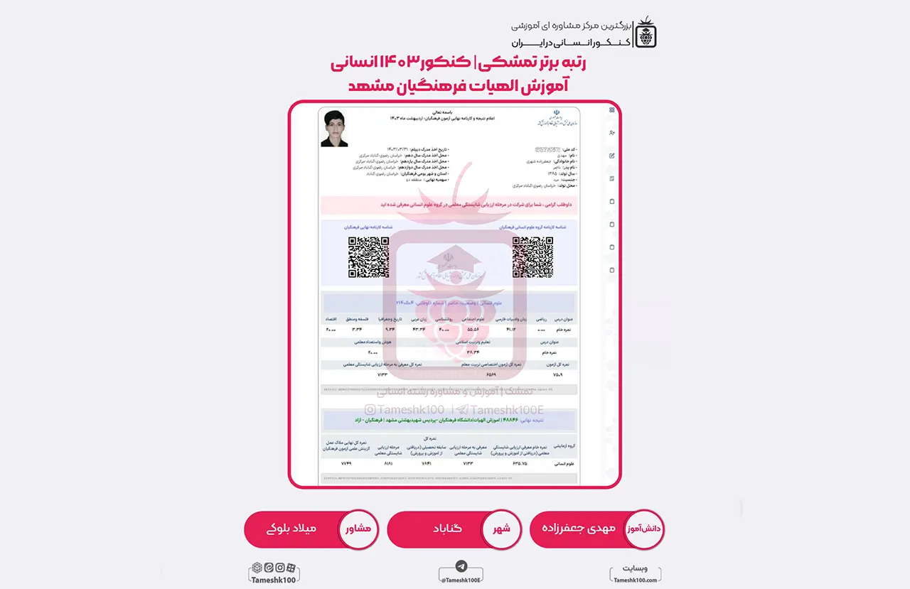 مهدی جعفرزاده - مهدی جعفرزاده <br> آموزش الهیات فرهنگیان مشهد
