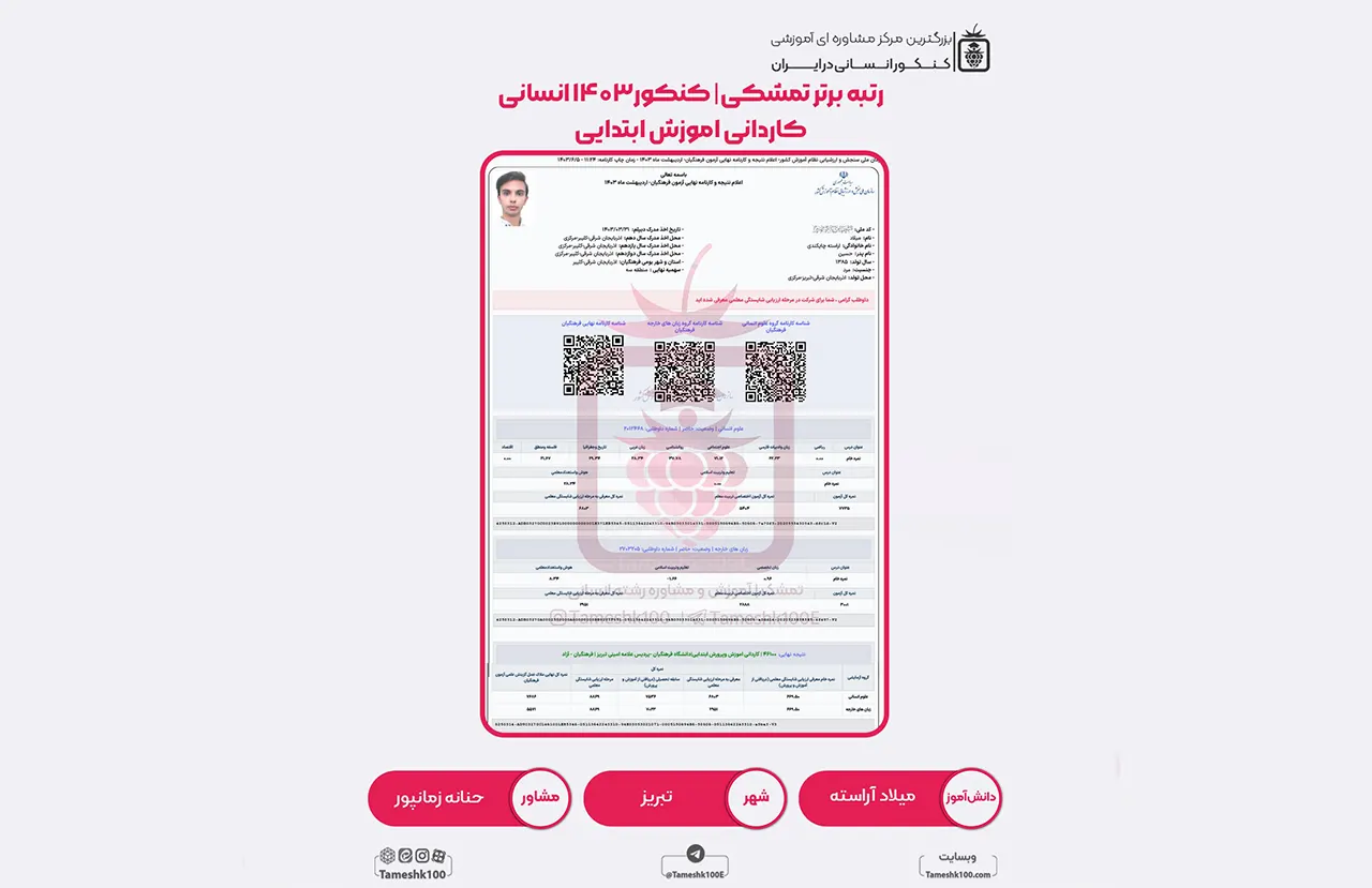 آراسته - میلاد آراسته <br> کاردانی آموزش ابتدایی