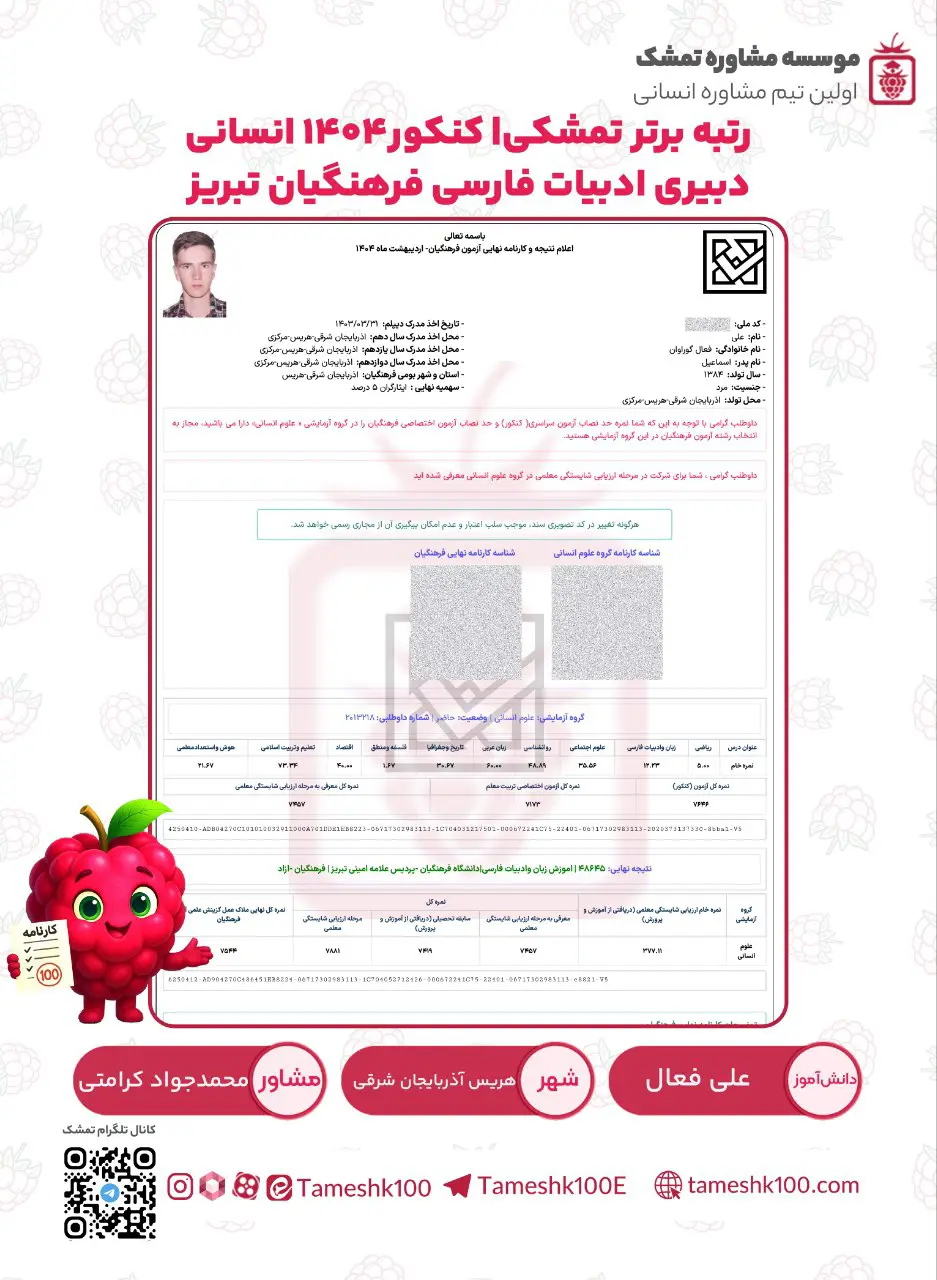 علی فعال 1 - علی فعال <br>دبیری ادبیات فارسی فرهنگیان تبریز